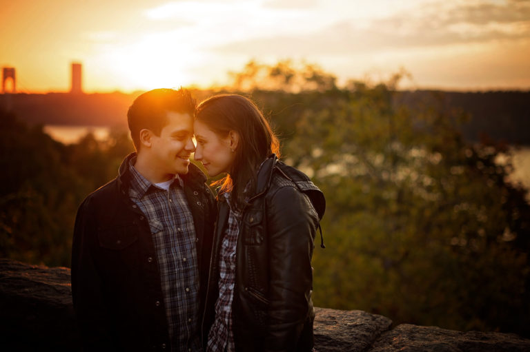 sunset engagement photo